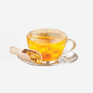 상큼한 꽃향이 감도는 허브차