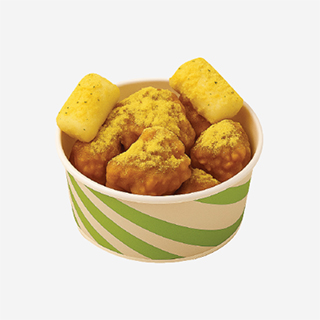 달콤한 강정에 고소한 뿌링소스를 더한 뿌링닭강정